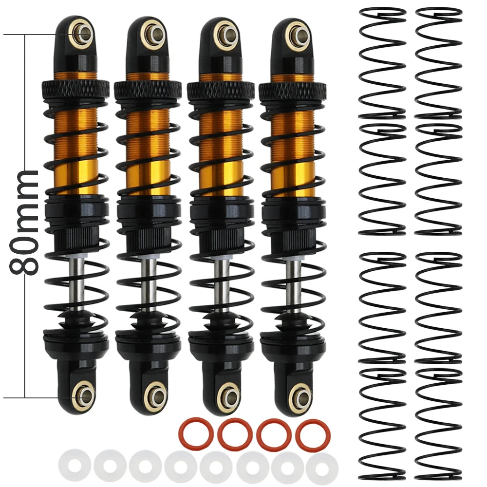 Metal 70mm 80mm 90mm 100mm 110mm 120mm Shock Absorber Oil Damper for 1/10 RC Crawler C close-up view
