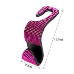 Rhinestone Car Seat Back Hook Universal Headrest Hanger additional angle