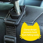 4PCS Car Headrest Hooks Rear Seat Back Storage Hanger
