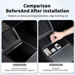 YZ For Tesla Highland Model 3 Y Juniper Hidden Storage Center Console Armrest Front and detail view
