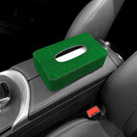 Rhinestone Genuine Leather Car Tissue Box Holder