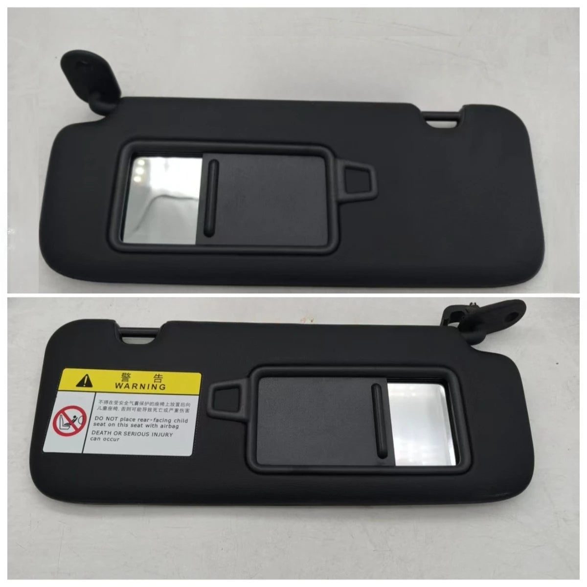 Black Car Sun Visor with Makeup Mirror Fit for Kia K3 Forte Cerato 2019-2021 Interior Sun Shade Guard OE:85210-Q81000WK 85220-Q8