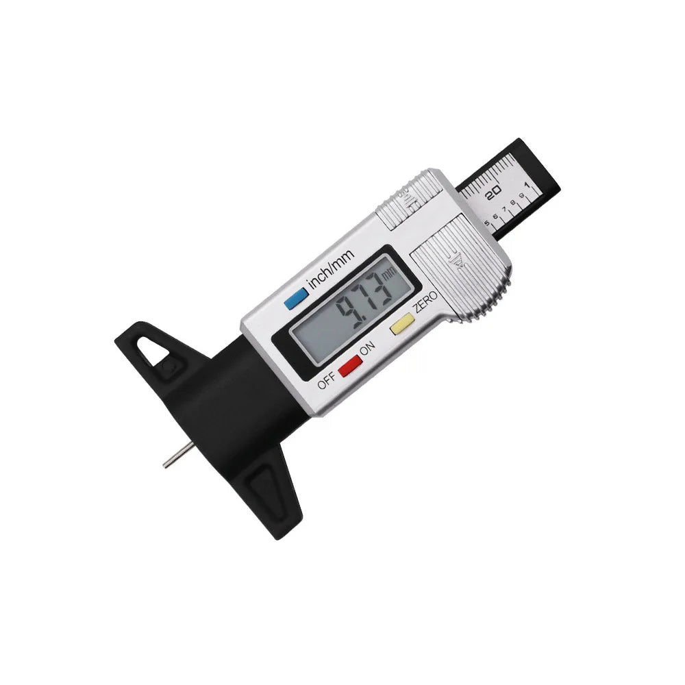 Digital Car Tyre Tread Depth Gauge | 0-25.4mm ABS Plastic Tire Wear Detection Tool detail view