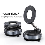Vacuum Magnet Phone Bracket | Multi-Angle Adjustable Strong Magnetic Foldable Car Hold close-up view