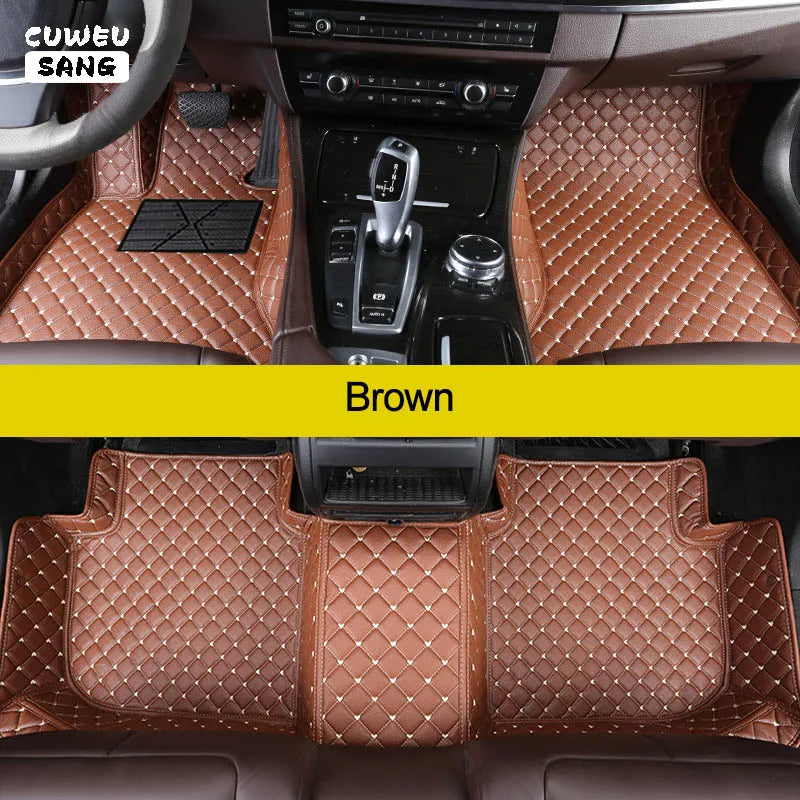 CUWEUSANG Custom Car Floor Mats For Mitsubishi Pajero Sport Auto Carpets Foot Coche Accessorie