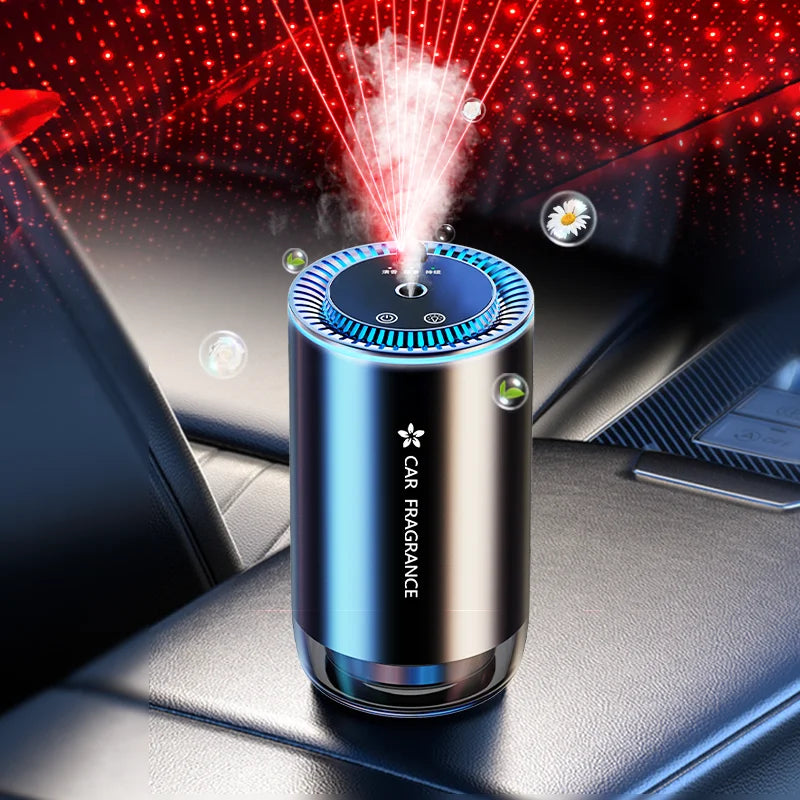 Car Smart Spray Aromatherapy Machine | Aluminum Alloy Car Mounted Aroma Diffuser