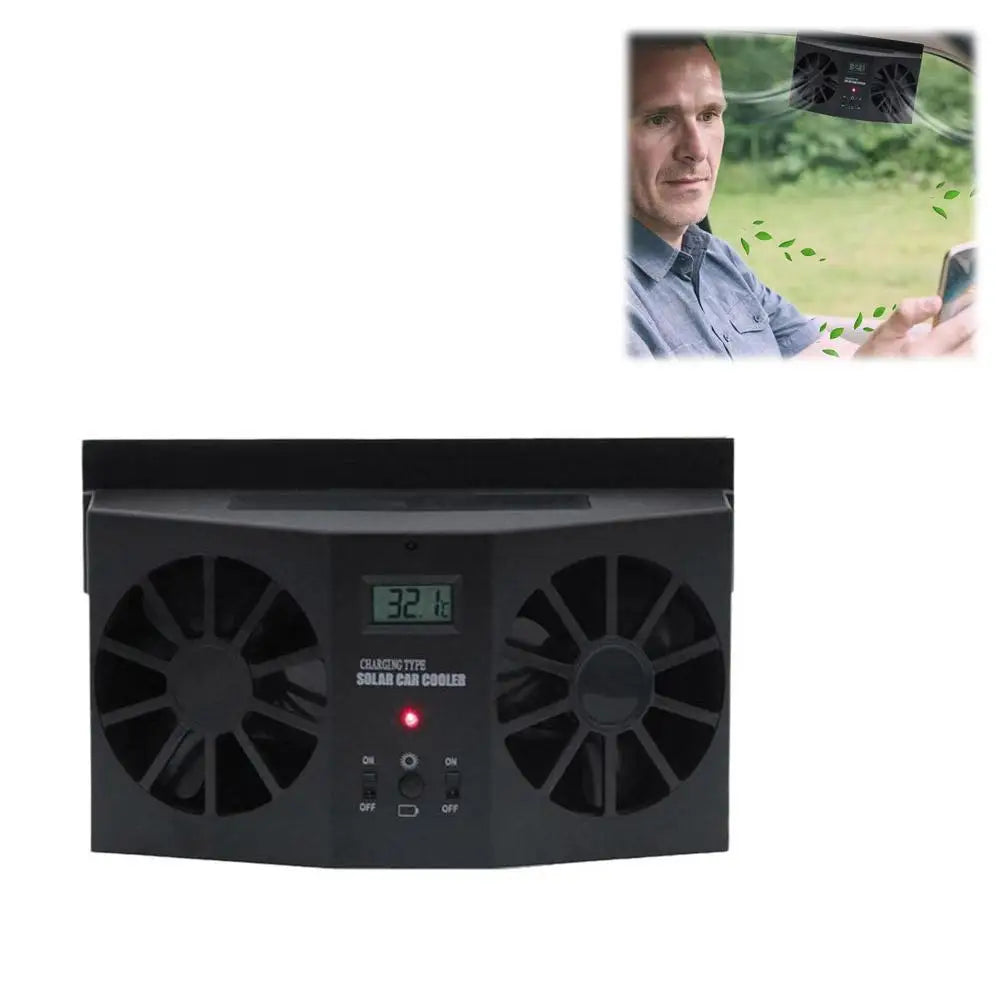Car Fan Car Mounted Solar Energy Car Cycle Exhaust Fan Quick Car Ventilation Fan Air Circulation Cooling Fan