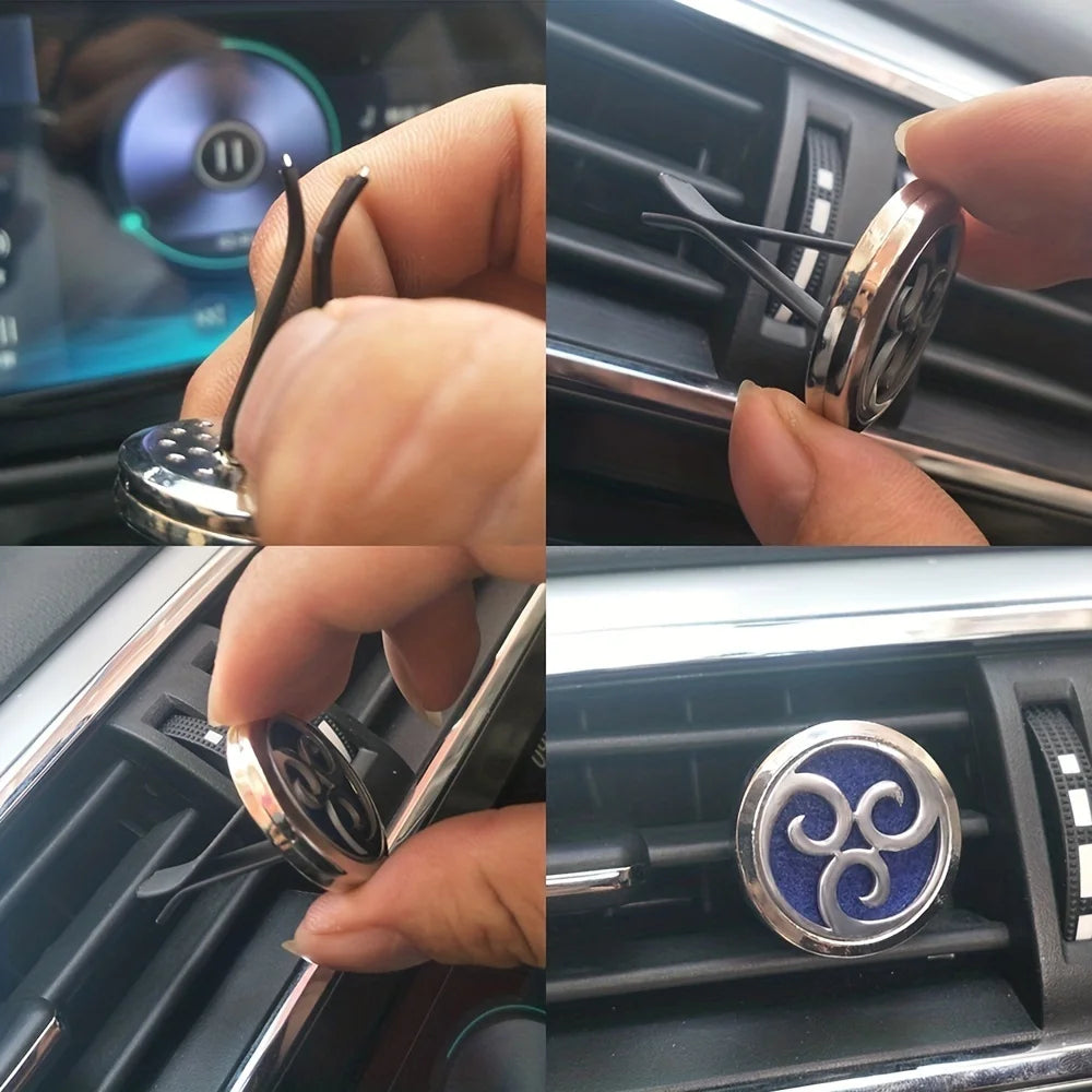 Refillable Car Air Freshener Diffuser Clip | Auto Vent Aromatherapy additional angle