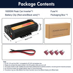 16000W Car Power Inverter DC 12V To AC 110V 40A Pure Sine Wave Converter Portable Digital Display for Home Outdoor RV
