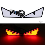 Universal Car LED Devil Eyes Light Demon Eyes Headlight Motorcycle Mini Turn Signal Fl close-up view