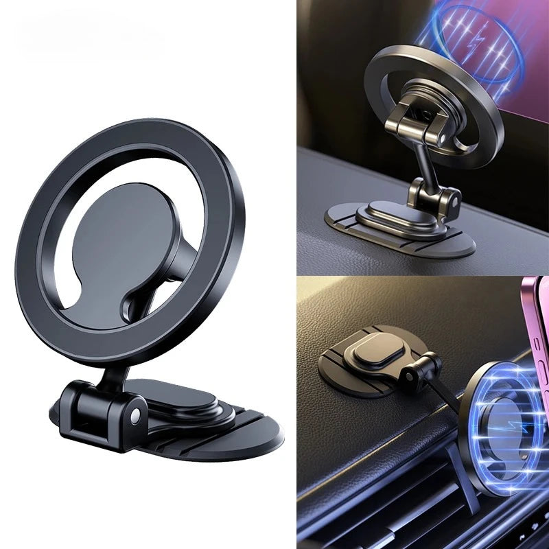 Magnetic Car Phone Holder Foldable Dashboard Mount for MagSafe iPhone 12-17