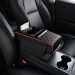 Car Armrest Storage Box, Car Center Console Organizer, Armrest Heightening Cushion With Cup Holder Armrest Storage Organizer Box