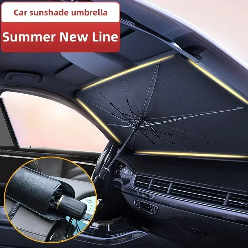 Foldable Car Windshield Sun Shade Umbrella detail view