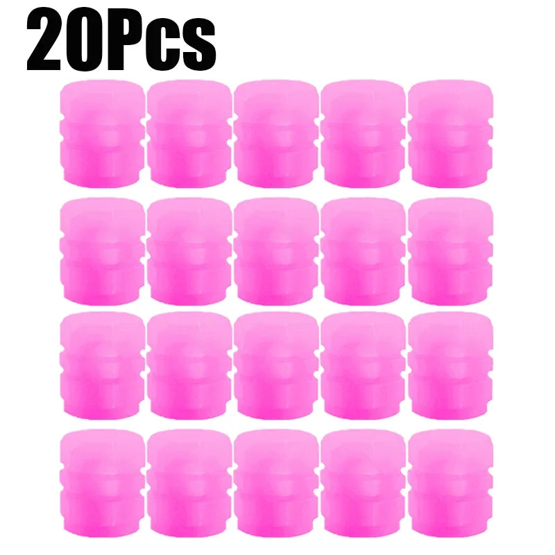 Luminous Valve Caps Fluorescent Night Car Tire Valve Caps Motorcycle Bike Glowing Decor detail view