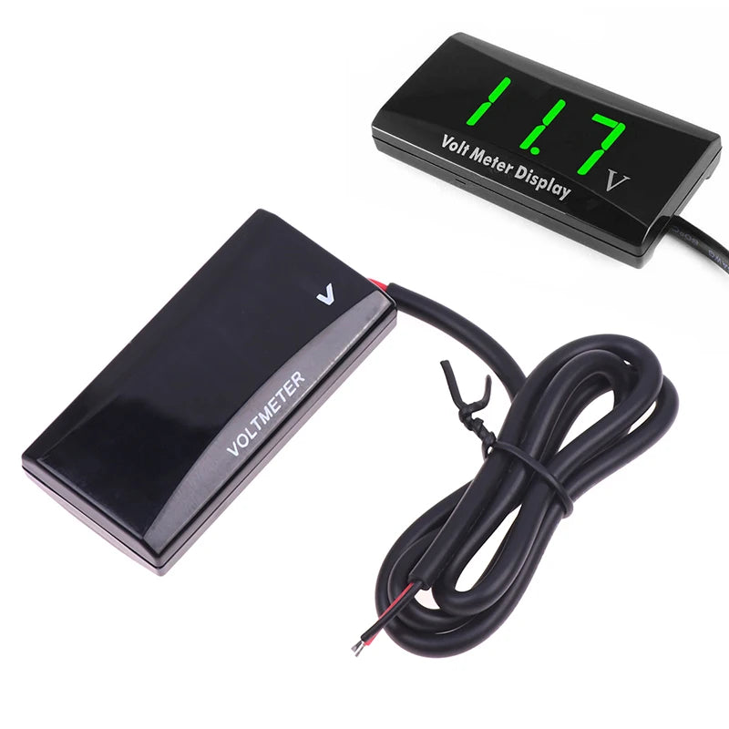 Mini LED Display Digital Voltmeter Panel Volt Voltage Meter Tester Reverse Connection Protection 12V For Car Motorcycle Universa