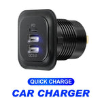 Car Charger Socket PD3.0 & QC3.0 | Dual USB C Fast Charger for Cars and Motorcycles alternate view