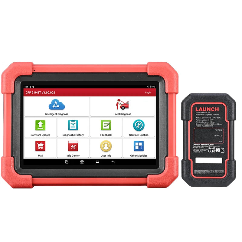 LAUNCH X431 CRP919X BT CRP919XBT OBD2 Scanner Automotive Diagnostic Tools Car CANFD DOIP ECU Coding Professional Scan