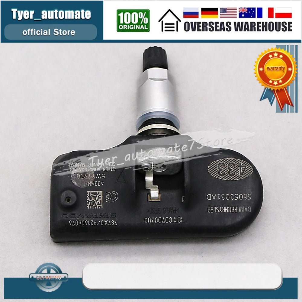 4PCS 433MHz TPMS Tire Pressure Monitoring System Sensor | For Chrysler Dodge Vehicles detail view