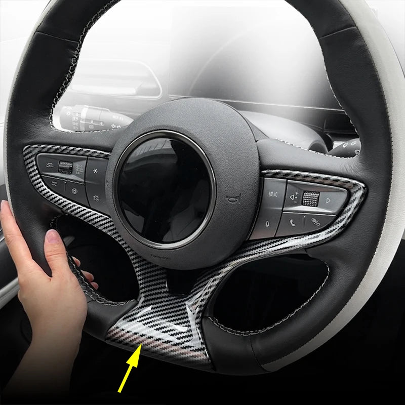 ABS Carbon Fiber For BYD Seal EV 2023-2026 Air Condition Vent Steering Wheel Rearview close-up view