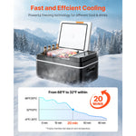 Succebuy 20L Portable Refrigerator Freezer Electric Compressor Car Cooler with 12/24v DC & 110-240v AC for Kitchen and Bar
