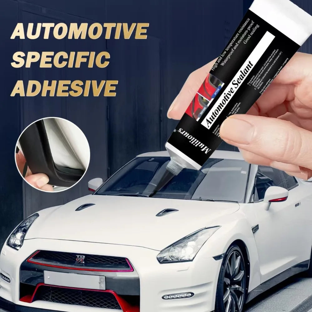 Black Automotive Sealant Silicone Adhesive | Universal Waterproof Repair Sealer