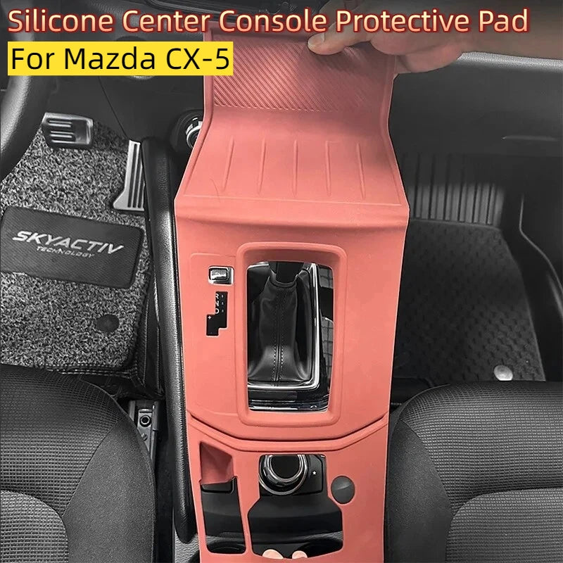For Mazda CX-5 Center Console Silicone Waterproof Protective Pad Anti‑Slip Water Cup Holder Cover Ca