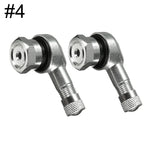 90 Degree CNC Motorcycle Tire Valve Stems | Leak-proof 2-Piece Set for Bikes and Scooter detail view