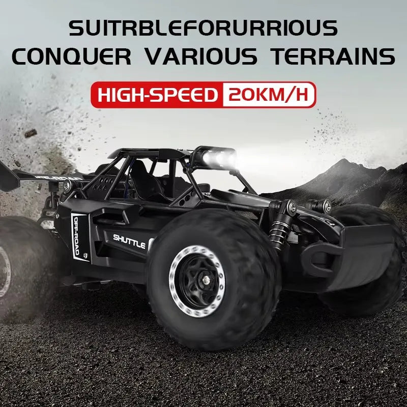 Oike RC Car 1:16 Model With LED Lights Radio Off-road Remote Control Climbing Vehicle close-up view