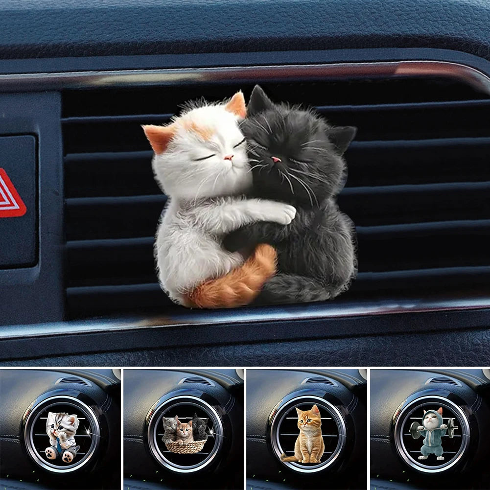 Cat Car Air Outlet Perfume Clips Air Outlet Aroma Diffuser Ventilation Clip Car Interior Decoration Car Air Freshener Diffuser
