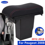 For Peugeot 2008 Armrest box 2012-2018 Car Storage Box With USB Charging Auto Retrofit Parts Interior Details Car Accessories