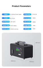 6000A Car Jump Starter Power Bank 28000mAh | Portable Emergency Booster for 12V 24V G alternate view