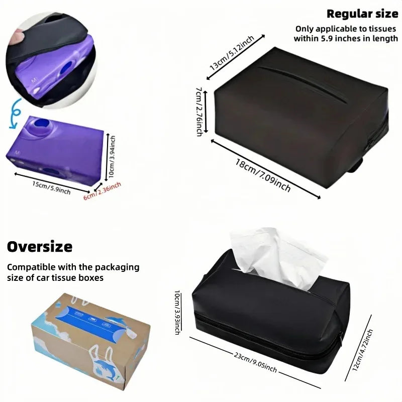 Car Tissue Box, Sunshade Seat Backrest Suspension Tissue Box, Car Armrest Box, Tissue Storage Box, Car Storage and Organization