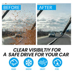 Pair Front Windshield Wiper Blades With Washer Jet Nozzles Set For Tesla Model X 2015- close-up view