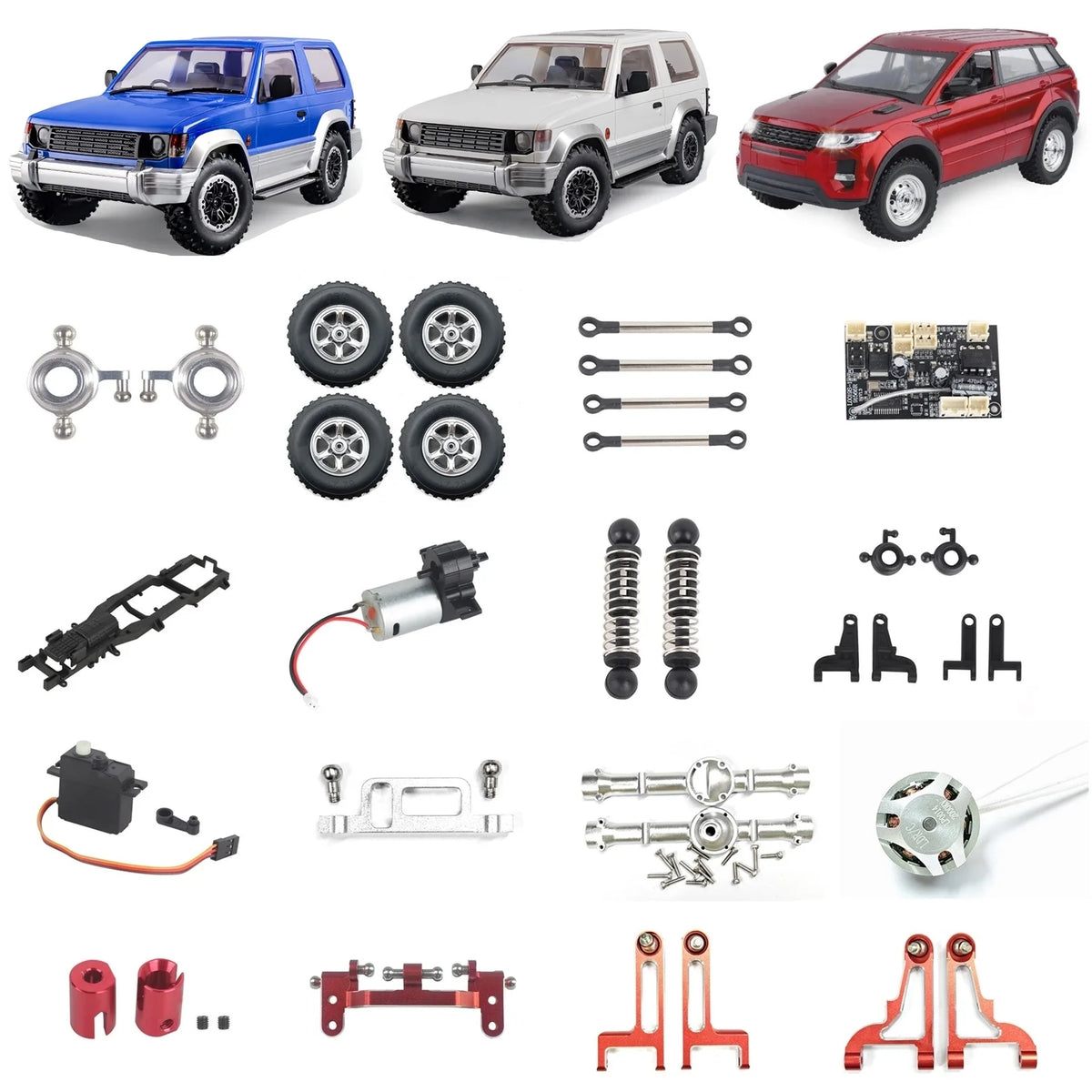 LDRC LD1297 LD1297S LD1299 Metal Upgrade Parts DIY PARTS Original Parts Front Rear Arm Drive Shaft Tire Motor Gearbox Servo Gear