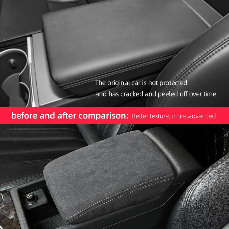 For Audi A4 B8 A5 2006-2012 2013 2014 2015 2016 Central Control Leather Armrest Box Prot detail view