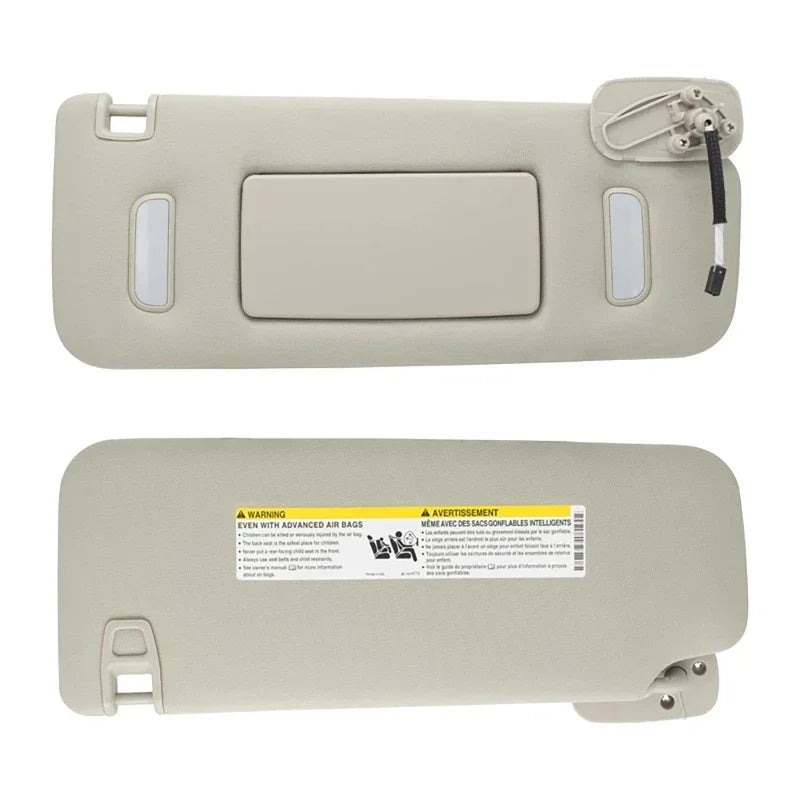 Car Sun Visor Grey Left/Right Side Sunshade Cover with Make-Up Mirror For Chevrolet/ GMC /Cadillac Escalade 2007-2014
