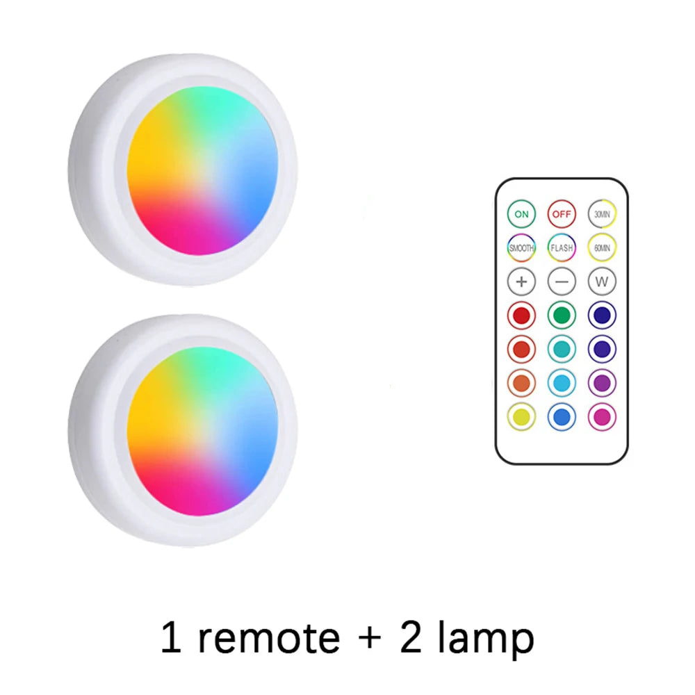 RGB LED Under Cabinet Lights Wireless Battery Remote Control lifestyle view