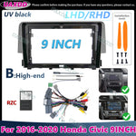 2 Din Car CD Fascia for 2016-2020 Honda Civic 9 Inch Panel Frame Plastic Accessories alternate view