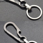 Titanium Buckles EDC Outdoor Tool Titanium Alloy Keychain Tiranium Buckle Key Ring Car A detail view