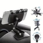 Universal Rotating Car Phone Mount Holder | 360° Adjustable Dashboard Bracket for 4-7" close-up view