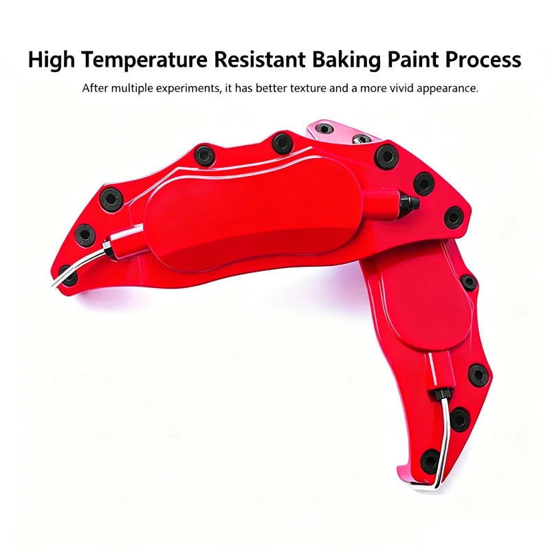4Pcs Metal Car Wheel Caliper Covers Brake Caliper Anti Dust Protective Disc Shell for alternate view