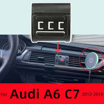 Car Phone Holder Magnetic for Audi A6 C7 Sedan 2012-2018 2013 2016 Wireless Charging Special Fixed Bracket Base MagSafe Mount