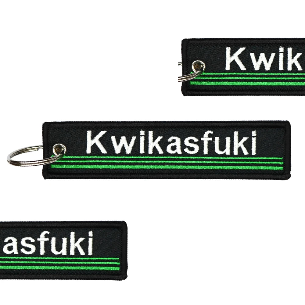 Double-Sided Embroidery Key Ring Keychain For Motocycle Keys