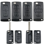 2 / 3 / 4 Buttons Remote Key Case Fit for Peugeot 207 307 308 407 607 807 Citroen C2 C3 C4 C5 C6 Fli