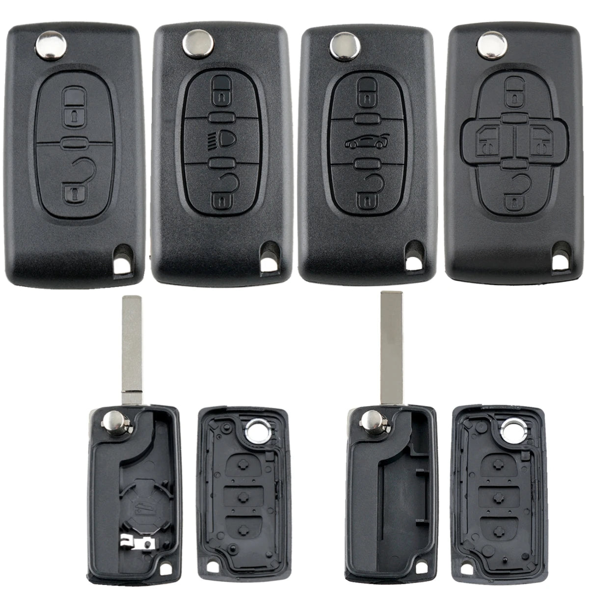2 / 3 / 4 Buttons Remote Key Case Fit for Peugeot 207 307 308 407 607 807 Citroen C2 C3 C4 C5 C6 Fli