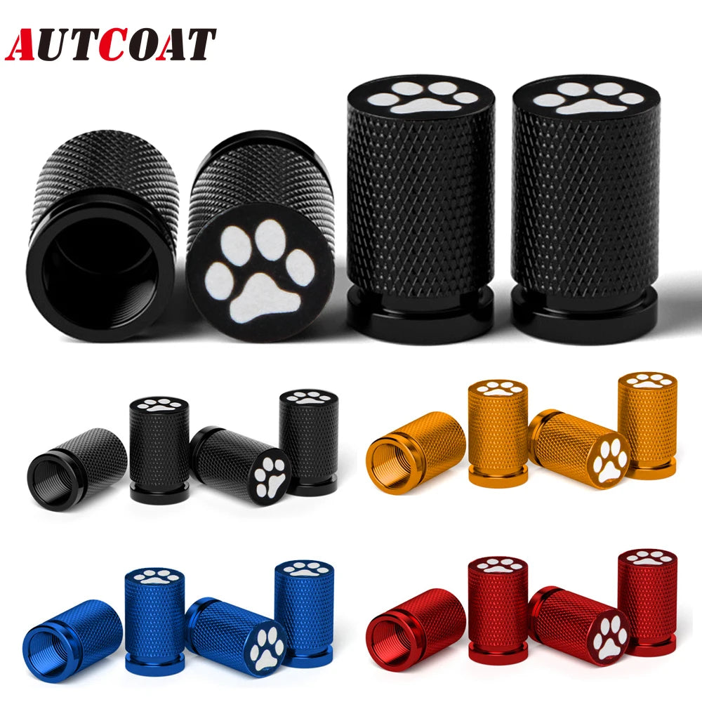 4Pcs Tire Valve Stem Cap Cover Set | Metal Tire Air Caps with O-Ring for Cars Trucks Motorcycles