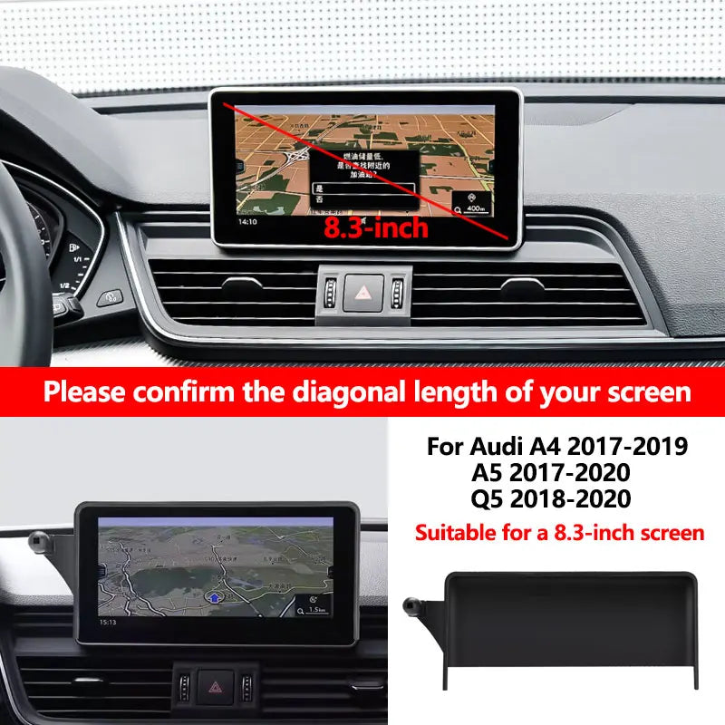Car Mobile Phone Holder For Audi A4 B9 A5 Q5 Special Bracket Of Screen GPS Stable Phone Holder Suitable All Smartphone holder