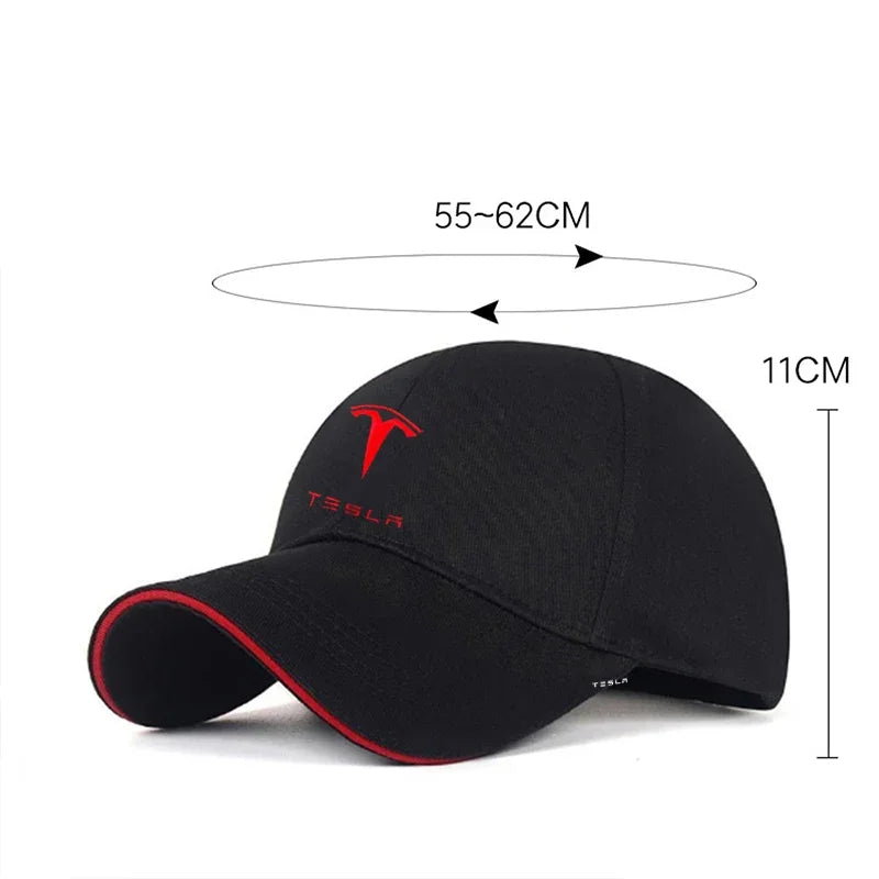 Tesla Emblem Baseball Cap | Outdoor Sports Hat for Tesla Enthusiasts alternate view