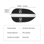 For Skoda Car Side Rearview Mirror Rain Eyebrow Sun Visor Protector Octavia Superb RAPID FABIA KAMIQ KAROQ KODIAQ YETI