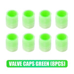 Glow-in-the-Dark Tire Valve Caps | Luminous Car Motorcycle Accessories lifestyle view